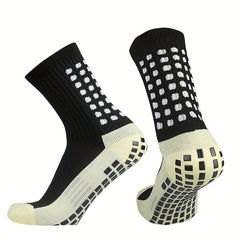 Men's Short Crew Socks Anti Slip Sweat Shock Absorbing Athletic Socks Sports