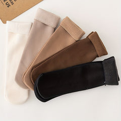 5 Pairs Fuzzy Crew Socks Women's Stockings & Hosiery