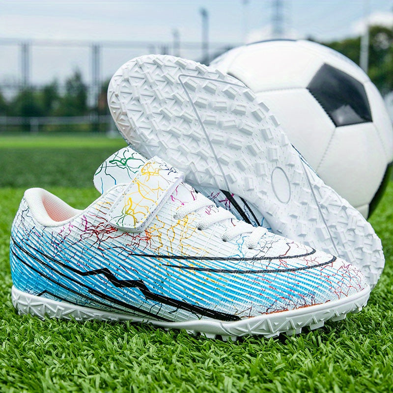 Adult Turf Football Boots Hook Loop Professional TF Soccer Cleats