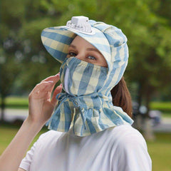 Women's Summer UV Protection Hat with Mask & Neck Gaiter