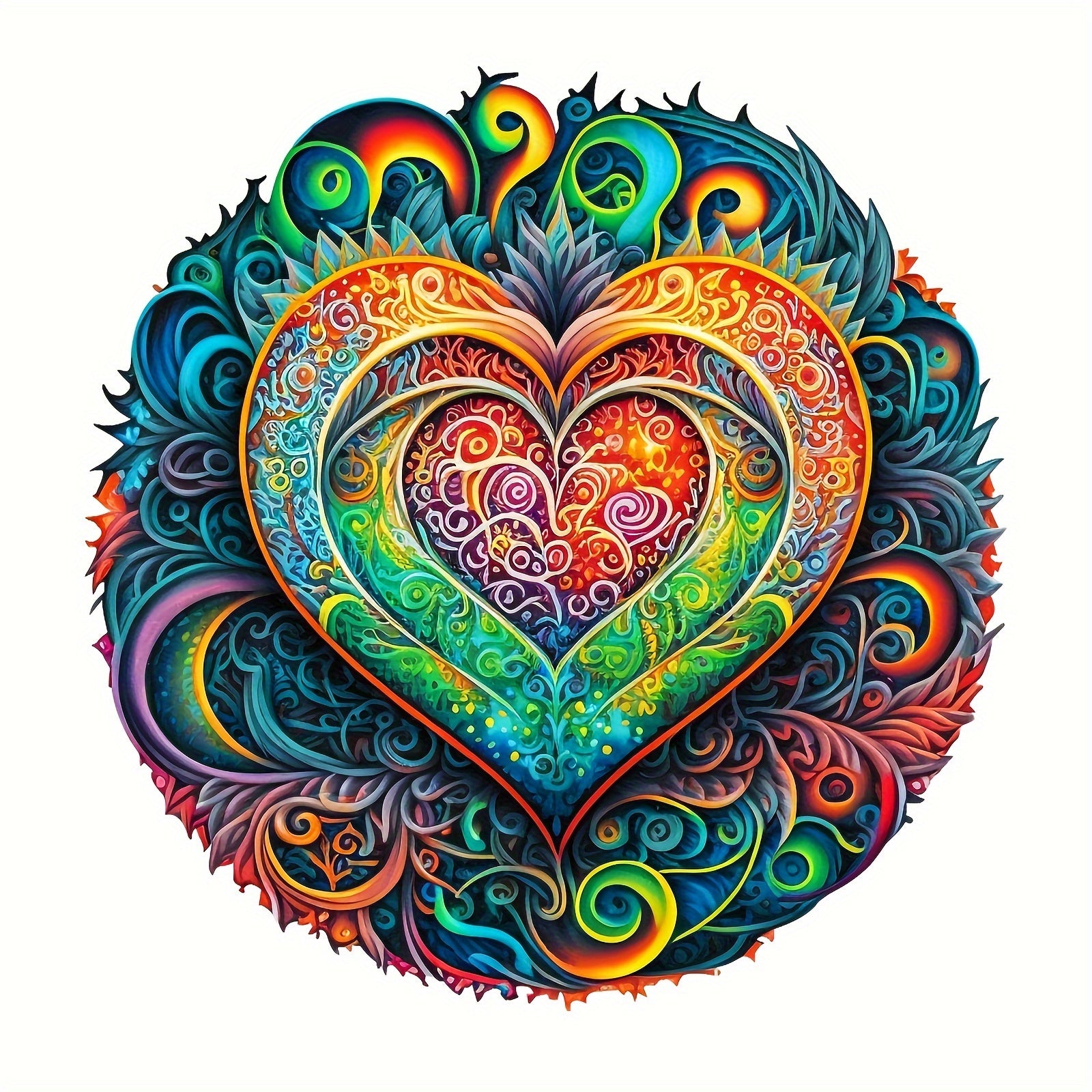 Heart Shaped Wooden Jigsaw Puzzle for Adults Teens