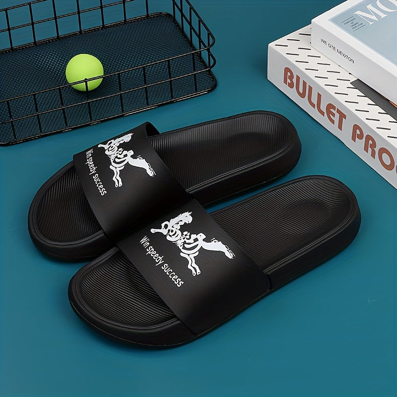 Men's Non Slip Lightweight Slides Open Toe Quick Dry Slippers
