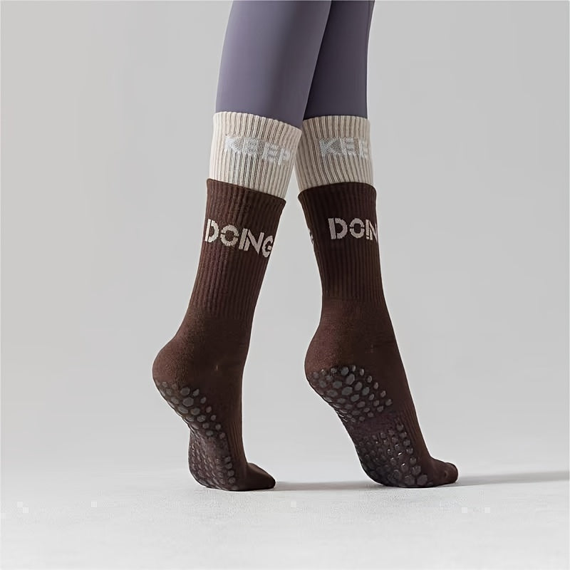 Women's Non Slip Skid Socks Anti Slip Grip for Barre Workout Fitness
