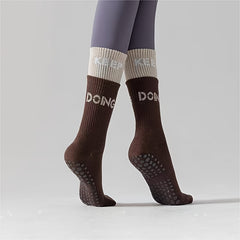 Women's Non Slip Skid Socks Anti Slip Grip for Barre Workout Fitness