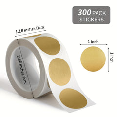 300pcs Golden Scratch Off Stickers Self Adhesive Waterproof Stickers