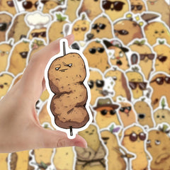 52pcs Cartoon Potato Series Waterproof Stickers for Kids' Parties