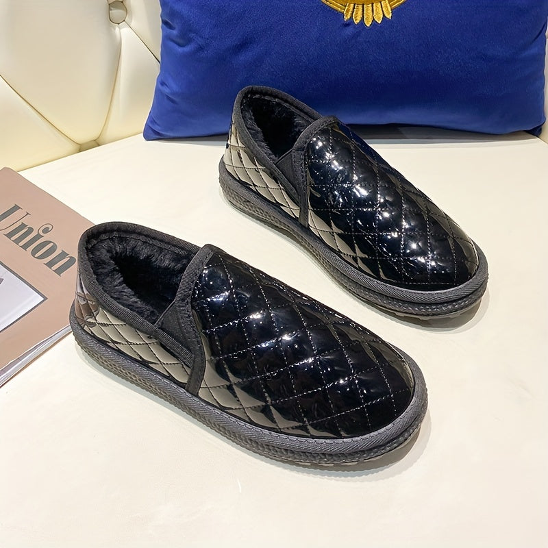 Women's Plush Inner Thermal Walking Shoes Anti-slip Loafers