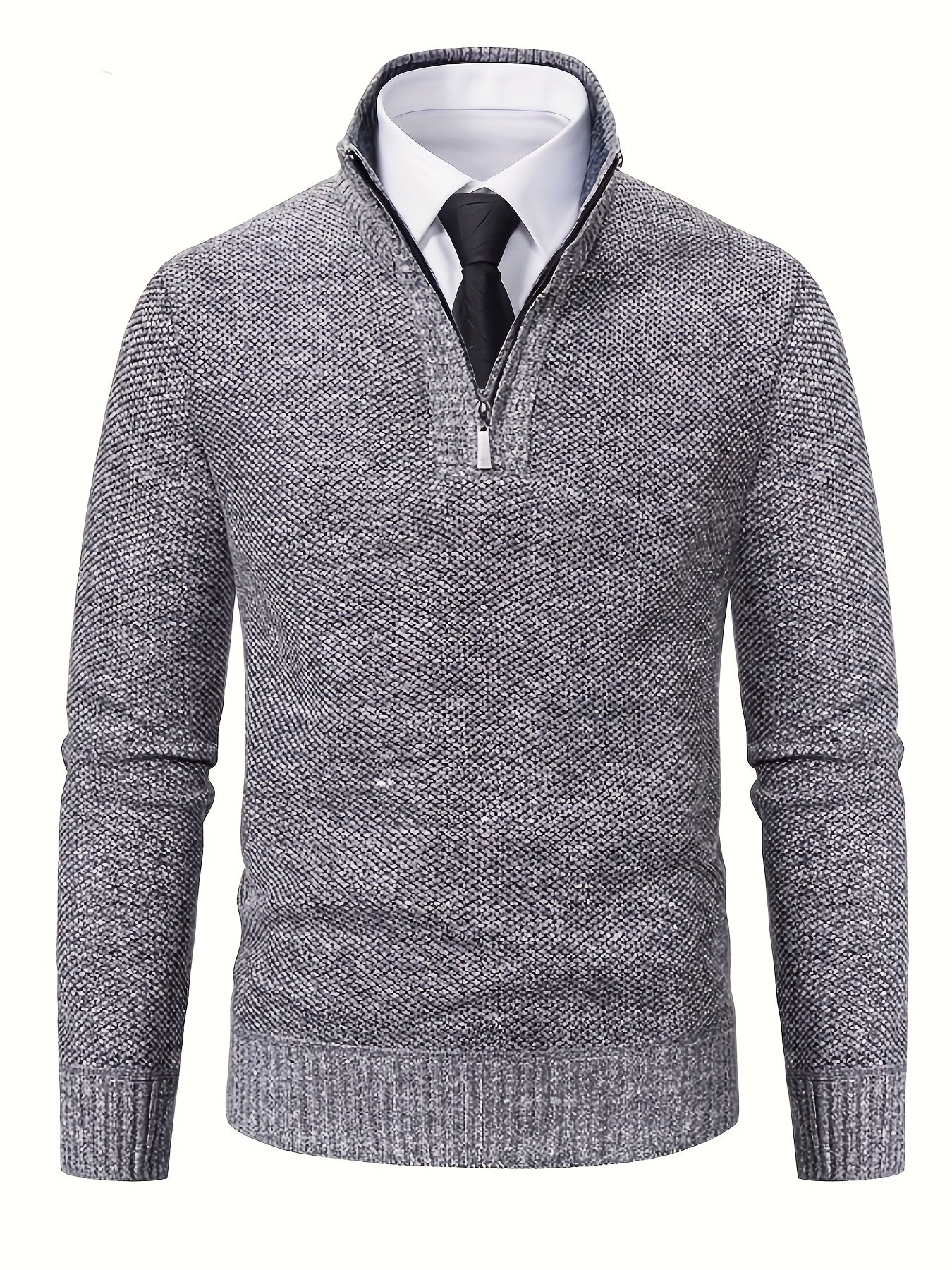 Men's High Neck Fleece Pullover Sweater