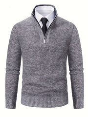 Men's High Neck Fleece Pullover Sweater