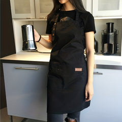 Adjustable Shoulder Straps Apron w/ Pockets - Restaurant Cooking