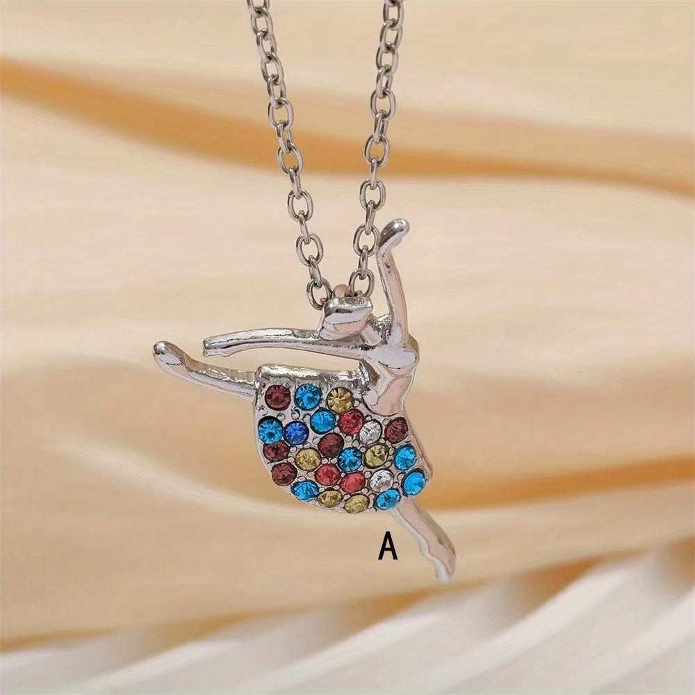 Dancing Girl Princess Pendant Necklace for Girls