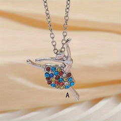 Dancing Girl Princess Pendant Necklace for Girls