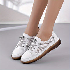 Women's Hollow Out Flat Sneakers Mesh Low Top Shoes