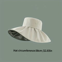 UPF50 Sunscreen Wide Brim Bucket Hat UV Protection