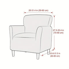 1pc Soft Armchair Slipcovers Elastic Velvet Club Tub Chair Slipcovers