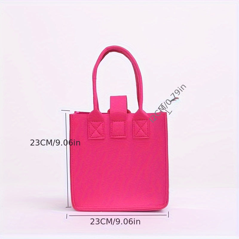 Cartoon Character Felt Tote Bag for Women