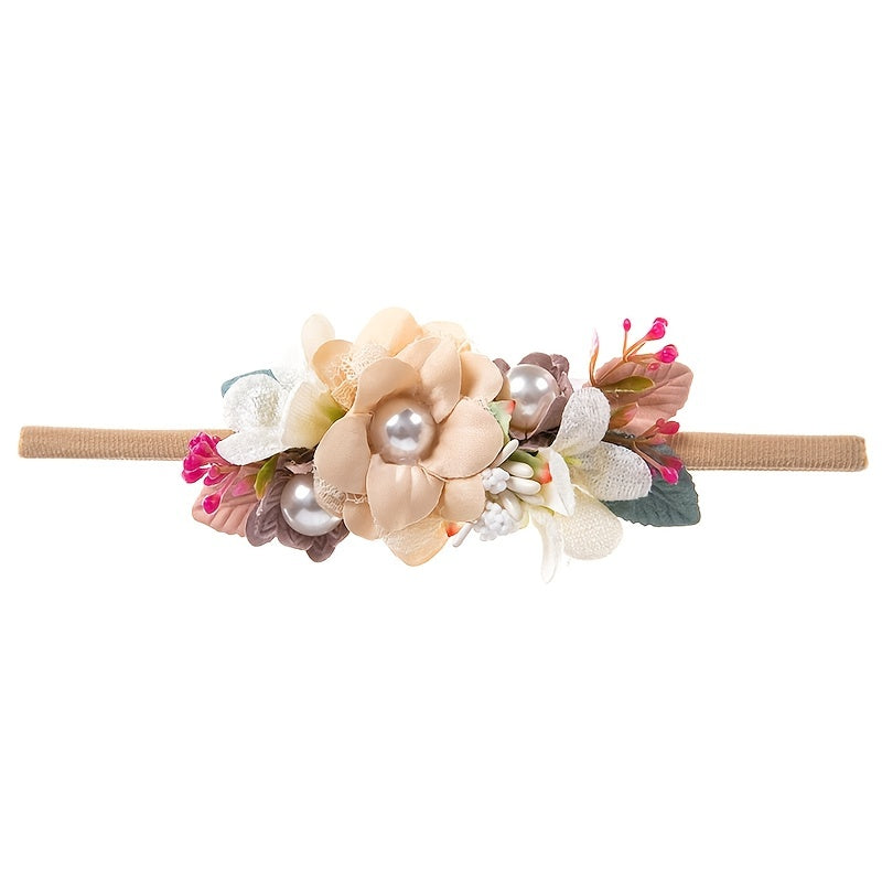 Lace Fabric Flower Children's Nylon Headband Gift For Kids
