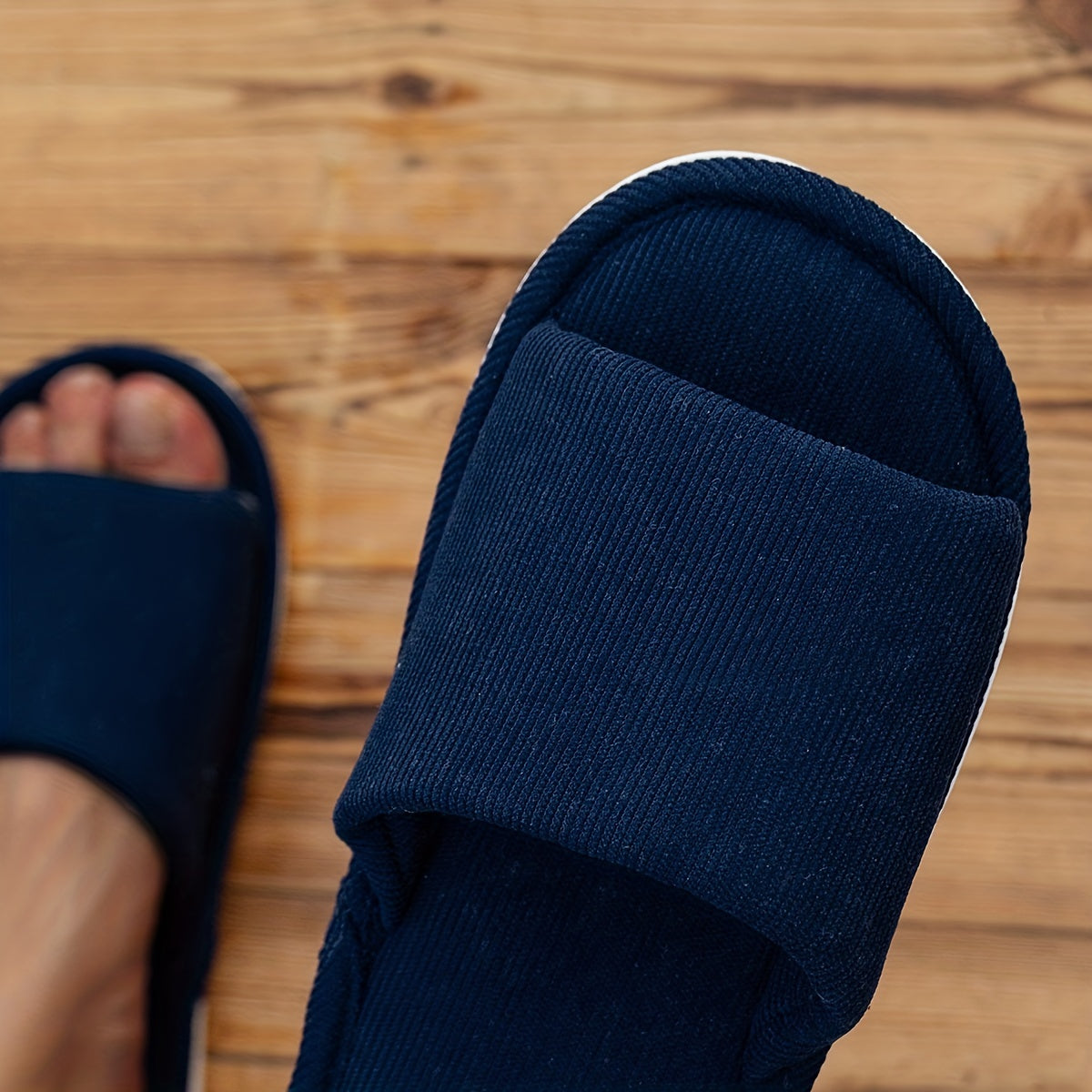 Men's Cozy Slip On Open Toe House Slippers