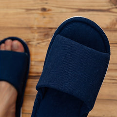 Men's Cozy Slip On Open Toe House Slippers