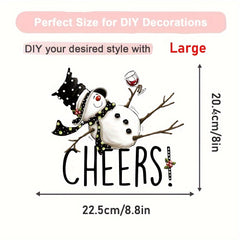 Christmas Snowman Iron On Decal Heat Transfer Stickers Women Girl DIY