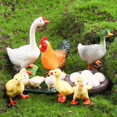 8pcs Realistic Farm Animal Figurines for DIY Landscape & Home Decor