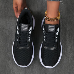 Women's Mesh Breathable Running Shoes Lightweight Lace Up Sneakers