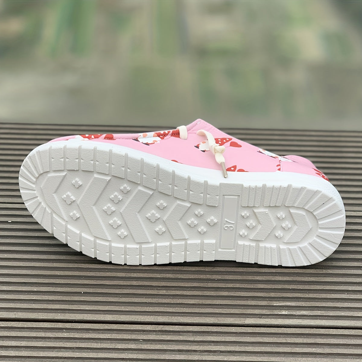 Women's Skate Shoes with Heart & Icecream Pattern, Lightweight