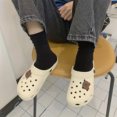 Women's Bear Clogs Slip On Slide Shoes Sandals