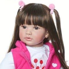 24" Reborn Baby Doll Long Hair Princess Girl Toy for Kids