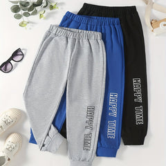 3pcs Happy Time Boys Active Sweatpants Breathable Jogger Sports Pants