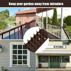 12pcs Fence Wall Spikes Bird Cat Deterrent Security