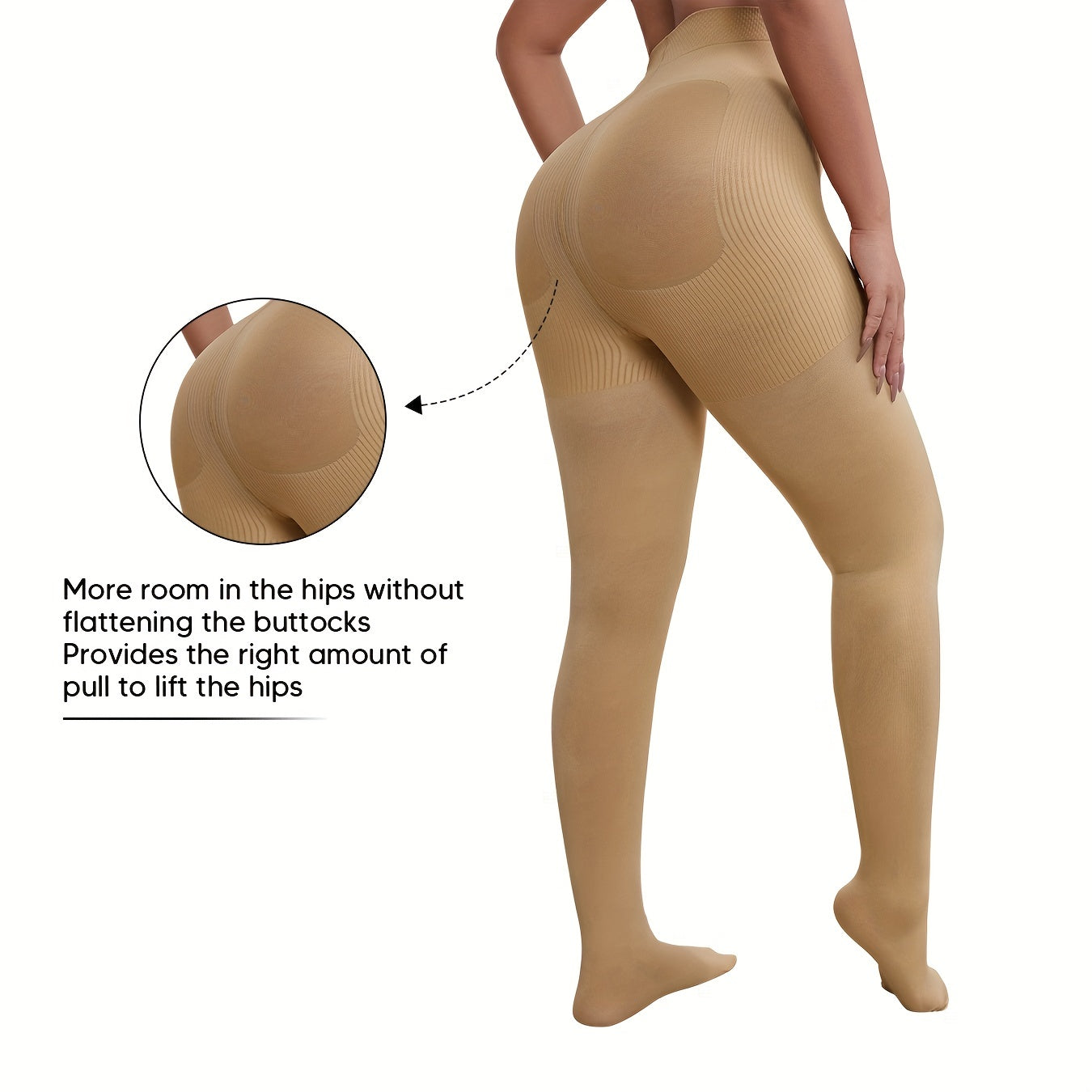 15-20mmHg Compression Pantyhose for Women Opaque Closed Toe Stocking