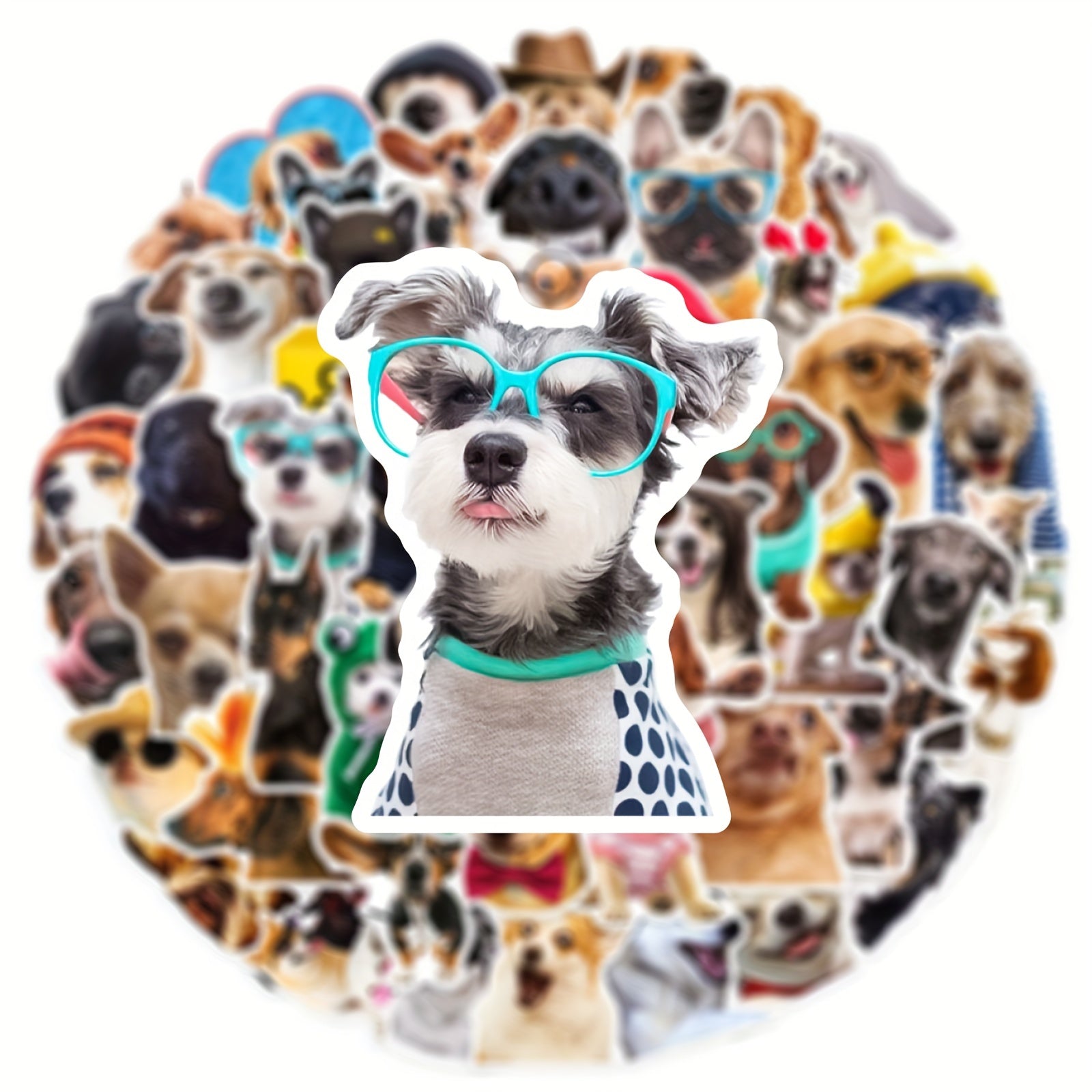 50pcs Dog Stickers Pack For Water Bottle Dog For Adults Women Teens Girls Boys