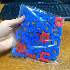 26pc Magnetic Stickers Number & Letters Red English Educational Children's Toys