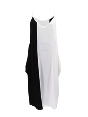 Plus Size Colorblock Cami Maxi Dress With Pockets