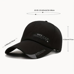 Baseball Cap Print Long Brim Cap Classic Adjustable Plain Hat