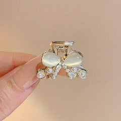Mini Faux Pearl Metal Hair Clips for Girls