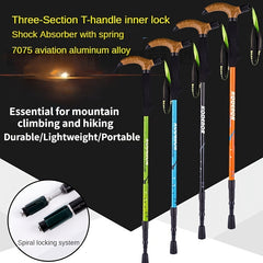 Outdoor Wolf 8 Series Aluminum Alloy T Handle Elderly Crutches