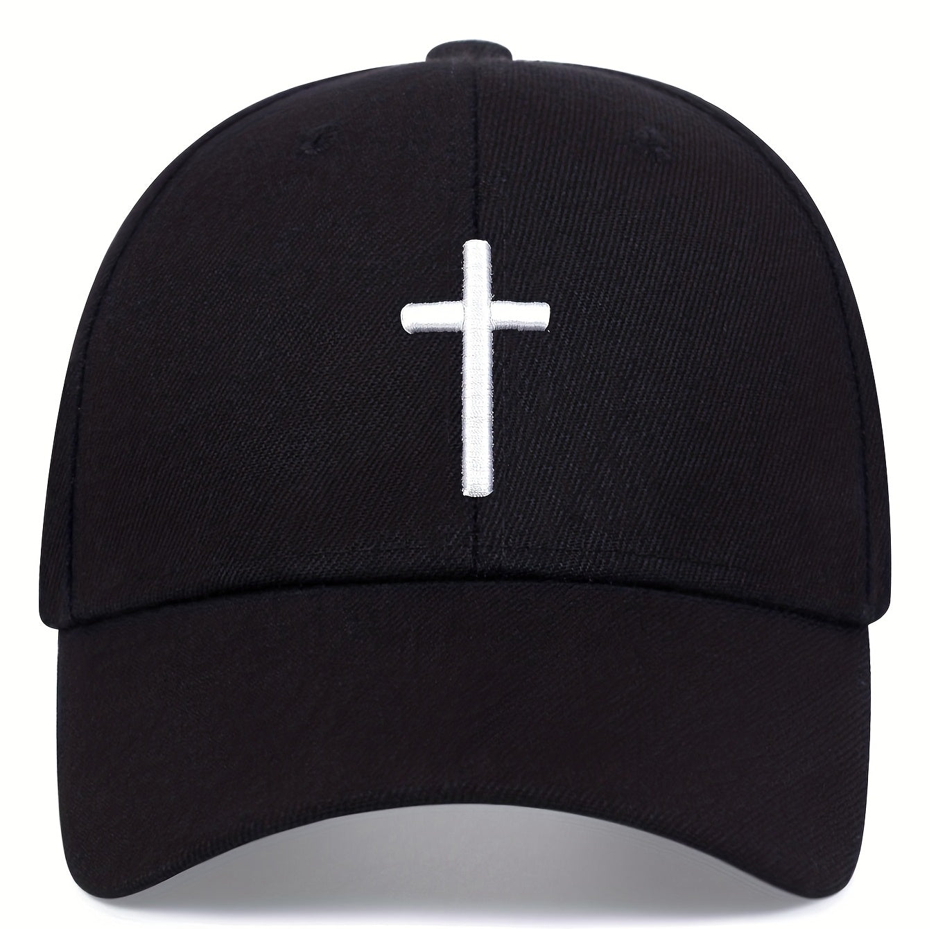 Cross Embroidery Baseball Cap Solid Casual Dad Hats Unisex Sunscreen