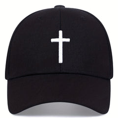 Cross Embroidery Baseball Cap Solid Casual Dad Hats Unisex Sunscreen