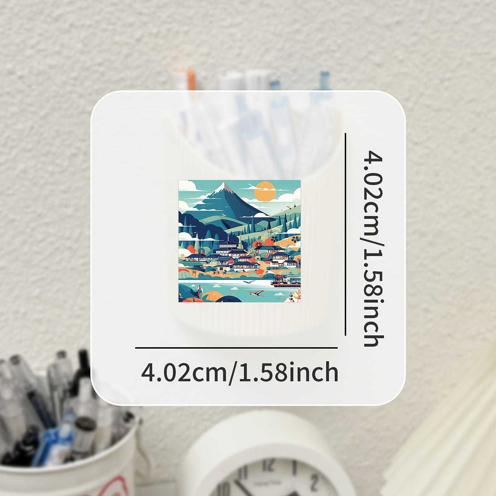 53pcs Japanese Landscape House Cartoon Stickers for Boys and Girls