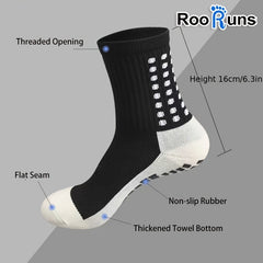 Padded Football Socks Anti Slip Grip Sports Crew One Size Fits 38-45