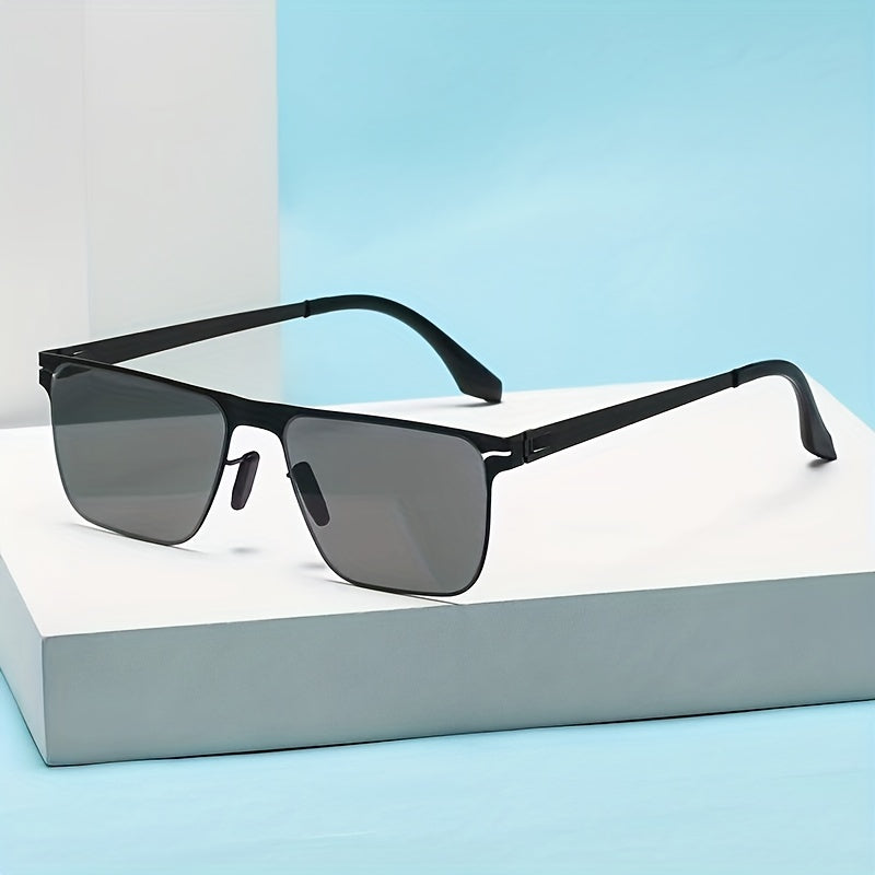 Men's Stainless Steel Polarized Sunglasses for Outdoor Activities