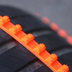 10pcs Car Snow Chain Self Driving Rescue Emergency Chain Orange Nylon