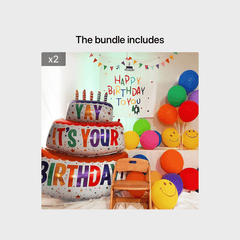 Colorful Three Layers Cake Aluminum Film Balloons