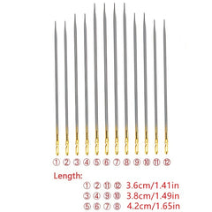 Stainless Steel Sewing Needles Set with Side Hole, Household Sewing Supplies