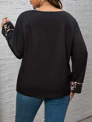 Paisley Print Long Sleeve Notched Neck Tunic