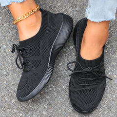 Women's Lightweight Casual Running Shoes, Breathable Knitted Sports Shoes