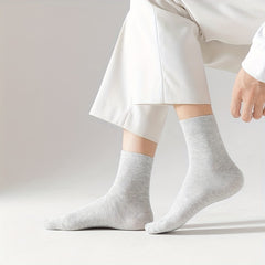 Men's Antibacterial Cotton Crew Socks Moisture Wicking Tube Socks