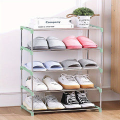 3-Layer Pink Shoe Rack Easy Assembly Storage Shelf